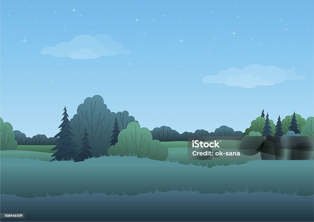 Sommer nahtlose Hintergrund, Landschaft - Lizenzfrei Baum Vektorgrafik