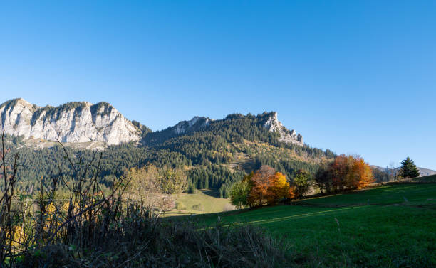 istock french Alps mountain landscape with blue sky 1584463350