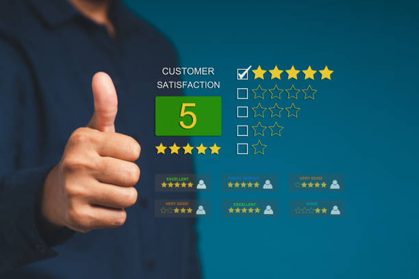 istock Hand showing thumbs up. Best excellent services for satisfaction client giving a five-star rating 1584474557