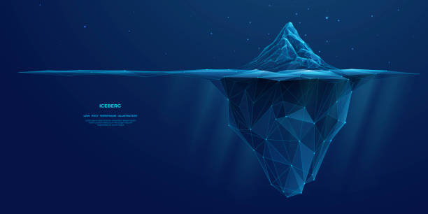 ilustrações, clipart, desenhos animados e ícones de iceberg bl - tip of the iceberg