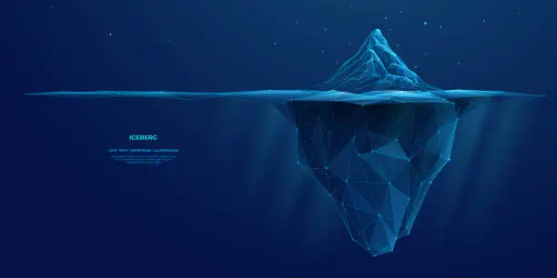 Vector illustration of iceberg BL