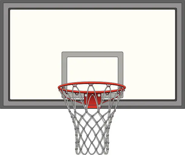 Vector illustration of Basketball Net With Backboard