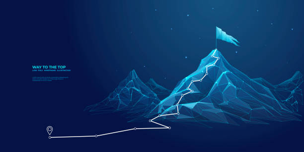 illustrazioni stock, clip art, cartoni animati e icone di tendenza di strada per sucess bl - sentiero di campagna