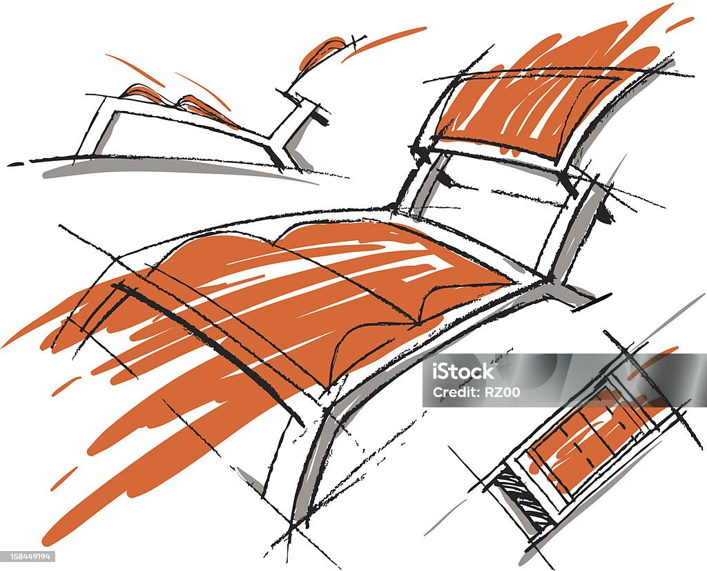 Sketches of furniture Sketch slyle. Vector. Original work. Abstract stock vector