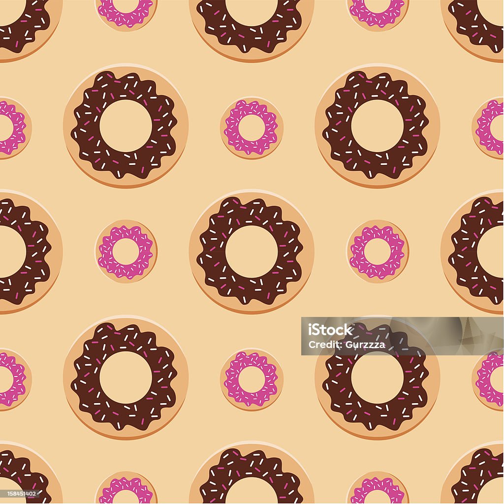 Patrón sin costuras donuts - arte vectorial de Al horno libre de derechos