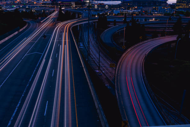 istock Downtown Seattle Washington City Infrastructure and Freeways with traffic 1584517775