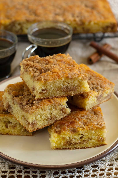 istock Cinnamon coffee cake with streusel crumb topping 1584524553