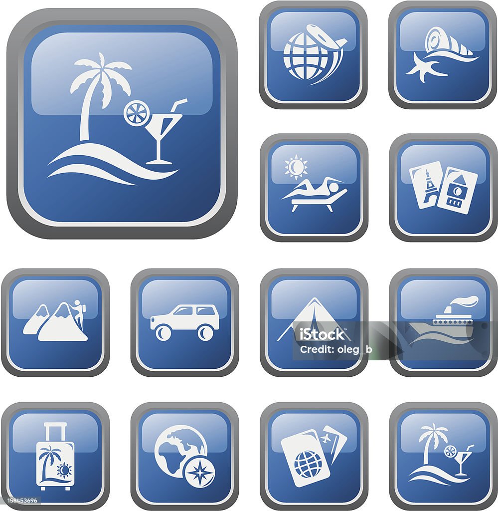Vacation Button Vacations And Travel Buttons Stock Illustration - Download Image Now ...