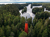 Kaukolanharju observation tower in Saaren National park, Finland , Tammela