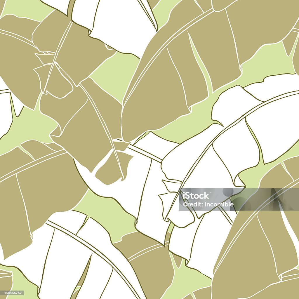 Векторные иллюстрации листья пальмы. Бесшовный узор. - Векторная графика Абстрактный роялти-фри