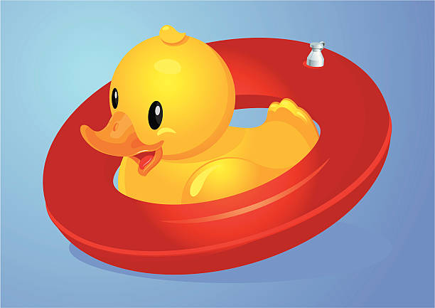 Duck_inflatable_circle - ilustración de arte vectorial