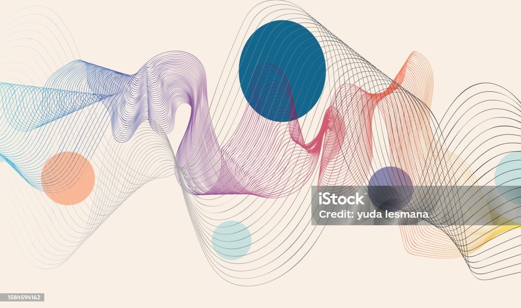 Line Wave Absrtact Abstract Wave Lines Background Stock Illustration - Download Image Now ...