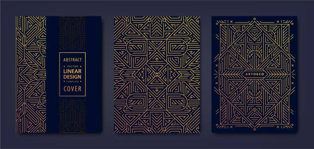 Vector set of art deco abstract backgrounds, save the date gatsby style invitations, vintage frames. Premium design, luxury golden templates. Trendy graphic poster, brochure, design, packaging. Vector set of art deco abstract backgrounds, save the date gatsby style invitations, vintage frames. Premium design, luxury golden templates. Trendy graphic poster, brochure, design, packaging gatsby stock illustrations