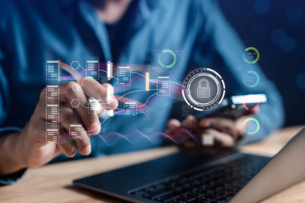 istock Businessman using ai technology. chat bot with AI Artificial Intelligence generate. Futuristic technology, robot in online system. Business in future to invest and develop corporate concept. 1584599637