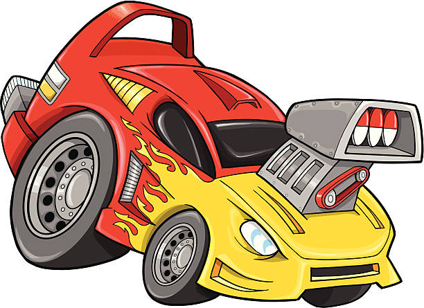 Racing Car Vehicle vector art illustration