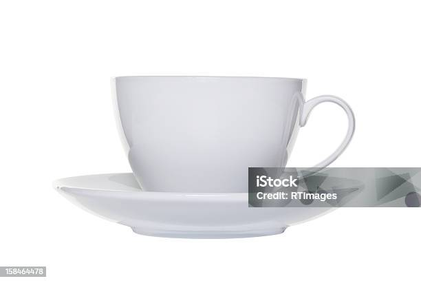Copo De Chá Branco E Pires Cortado - Fotografias de stock e mais imagens de Branco - Branco, Chá - Bebida quente, Chávena