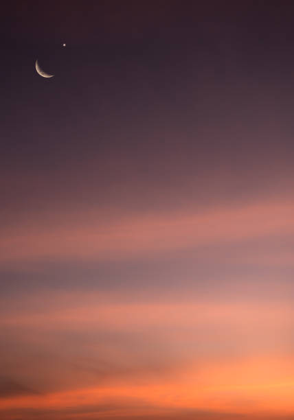 istock Ramadan Sky Crescent Moon Star Islam Sunset Background, Dua Dark Night landscape Eid Arabian Kareem Mubarak Ramazan Mubarak Muslim Arab Moonlight Adha Iftar Greeting Celebration Arabic, eid 1584651638