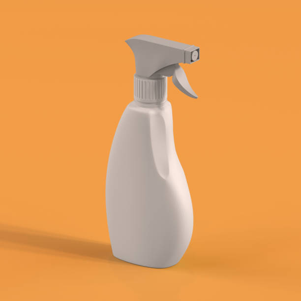istock Monochrome Bottle on Orange Background, 3d Rendering 1584661500