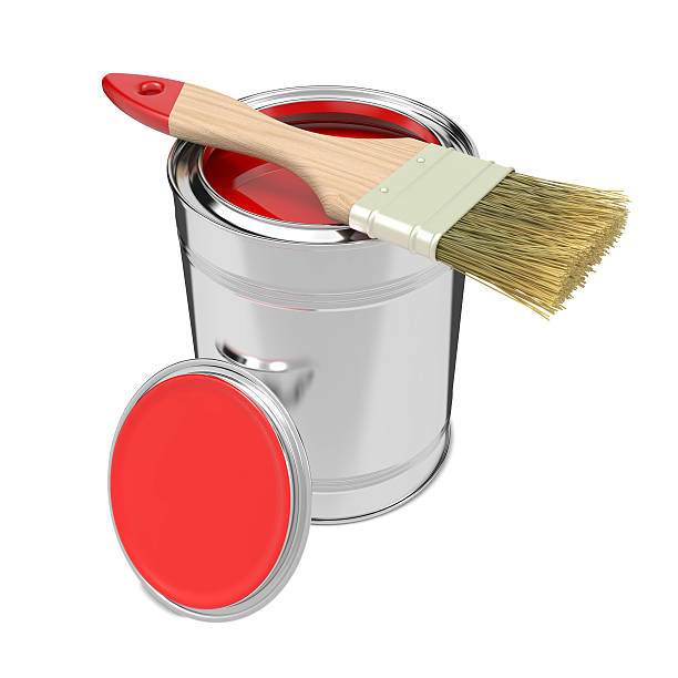 istock Colorful Paint Can with Paintbrush. 158466729