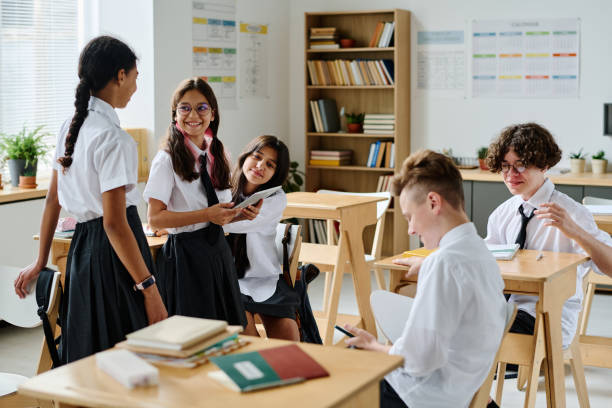 istock Children talking to each other at break 1584678539