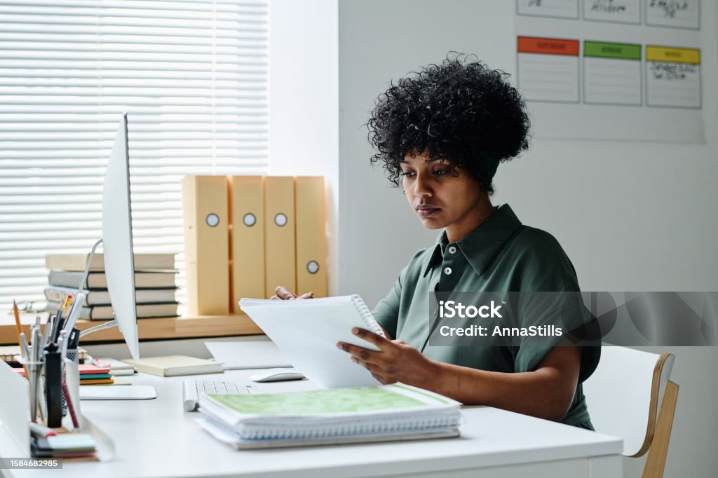 Prepared Before Lesson Teacher Preparing For Lesson At Clss Stock Photo - Download Image Now ...