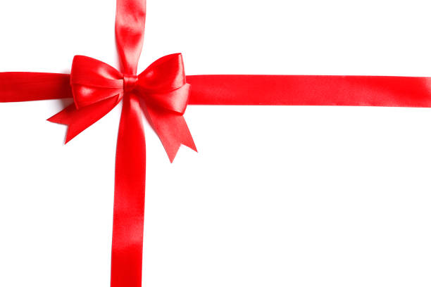 istock Red bow and ribbon isolated on white background. Insulation. 1584745101