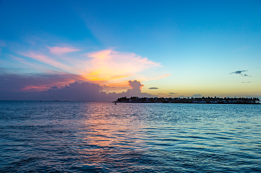 Sunset at Key West, Florida at mallory square