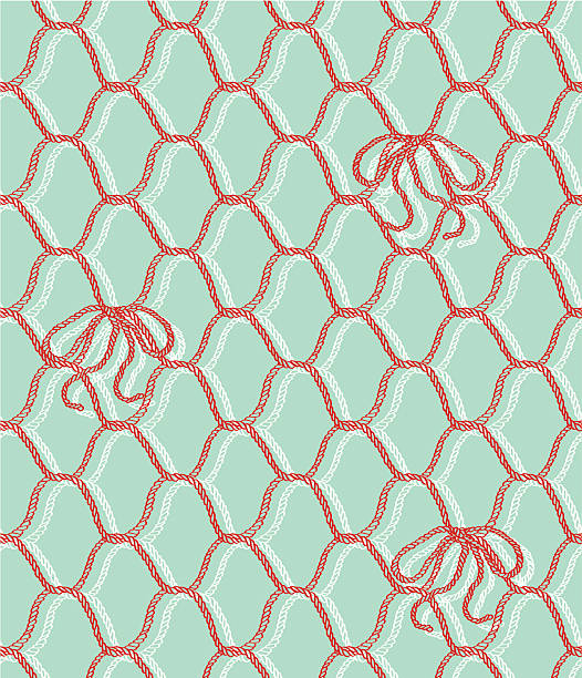 illustrazioni stock, clip art, cartoni animati e icone di tendenza di corda motivo - netting backgrounds fishing industry commercial fishing net