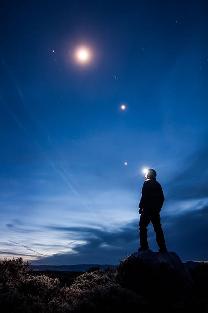 Contemplação do céu Celestial - fotografia de stock