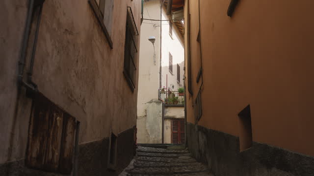 Narrow alley in a village at Lake Como