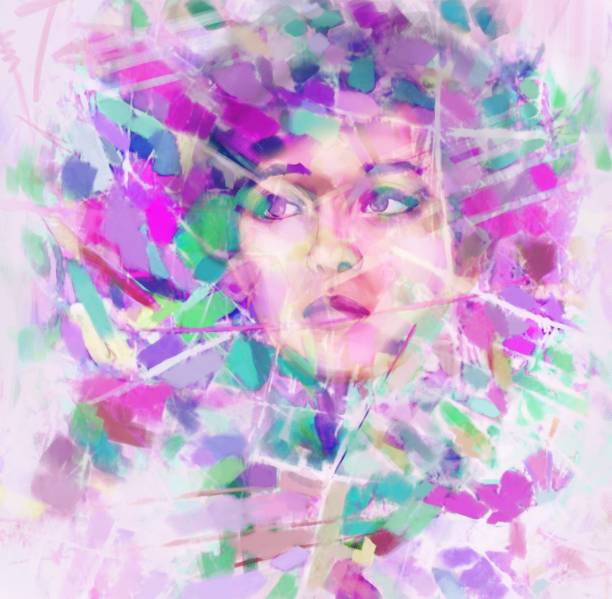 istock Close-up picturesque female portrait 1584914695