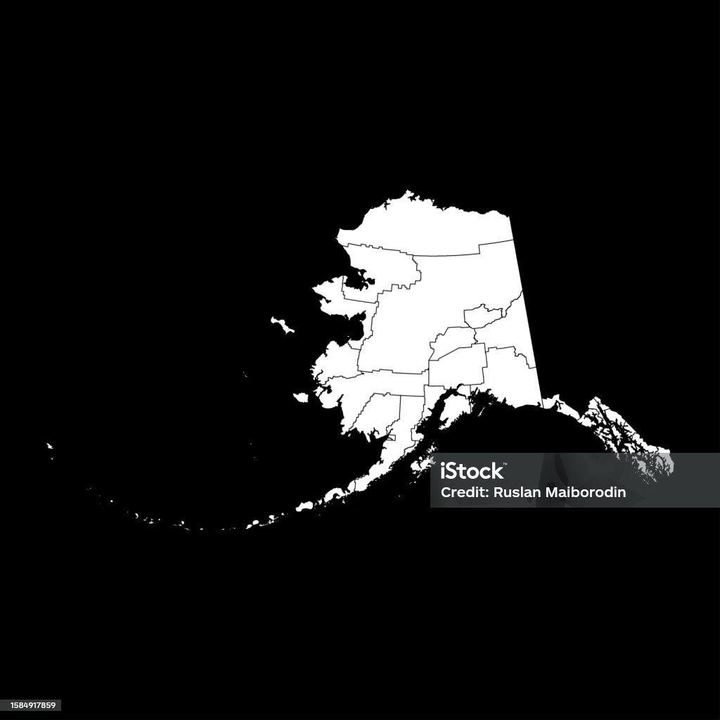 Vector Alaska State Map Alaska State Map With Boroughs Vector Illustration Stock Illustration ...