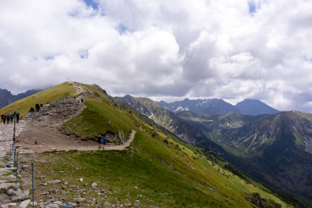istock A mountain trail runs along the ridge. 1584939876
