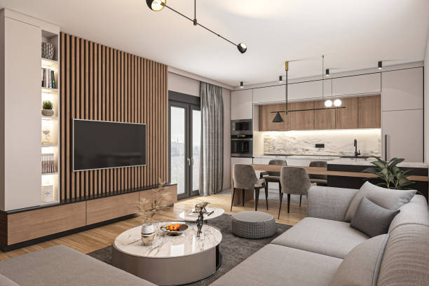 istock Modern Elegant Living Room 1584953698