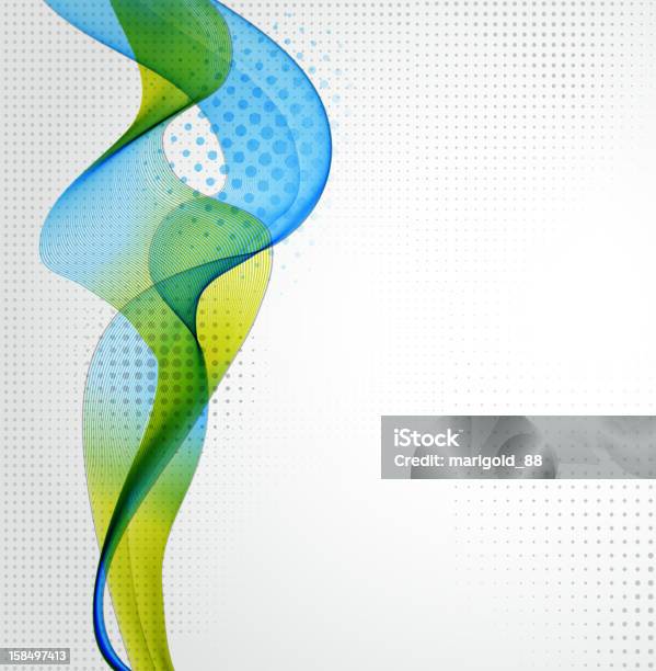 Abstrakt Hintergrund Mit Blauen Und Grünen Wirbel Stock Vektor Art und mehr Bilder von Abstrakt - Abstrakt, Bildhintergrund, Blau