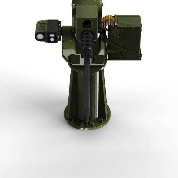 istock 3D rendering of an aged remotely controlled firearm isolated on a white background 1584974717