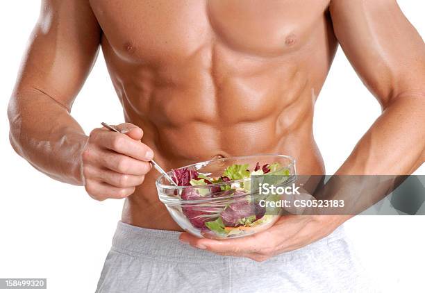 Food Sport Stock Photo - Download Image Now - Abdominal Muscle, Adult, Bowl