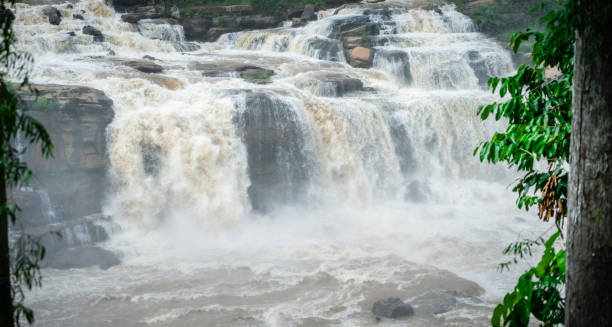 istock Waterfall in the forest in bolaven plateau Laos 1585018449
