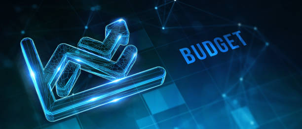 istock Budget planning business finance concept on virtual screen interface. Business, technology, internet and networking concept. 3d illustration 1585026008