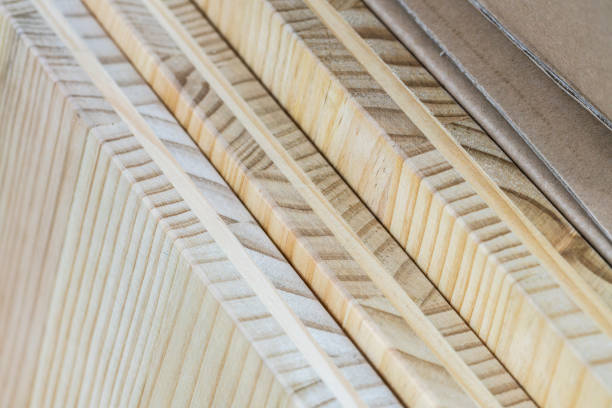 Wooden decor: stacked planks and wood textures