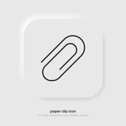 istock Paper clip icon in trendy flat style isolated on grey background. Paper clip icon page symbol for your web site design Paper clip icon logo, app, UI. Paper clip icon Vector illustration. 1585073693