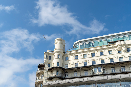 Palace hotel in Southend, England, UK.  Southend has the longest entertainment pier in the world.