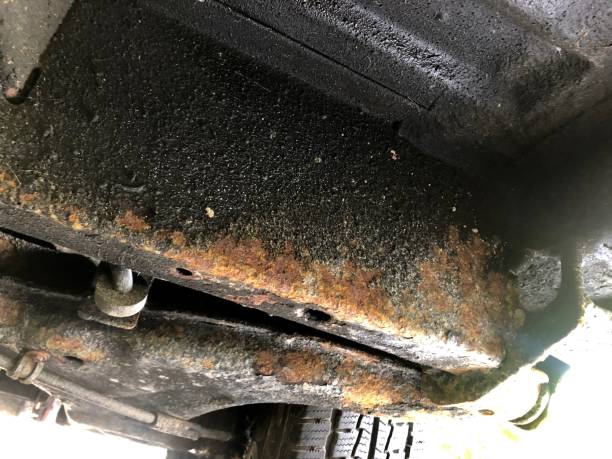 istock rust on the vehicle body 1585157387