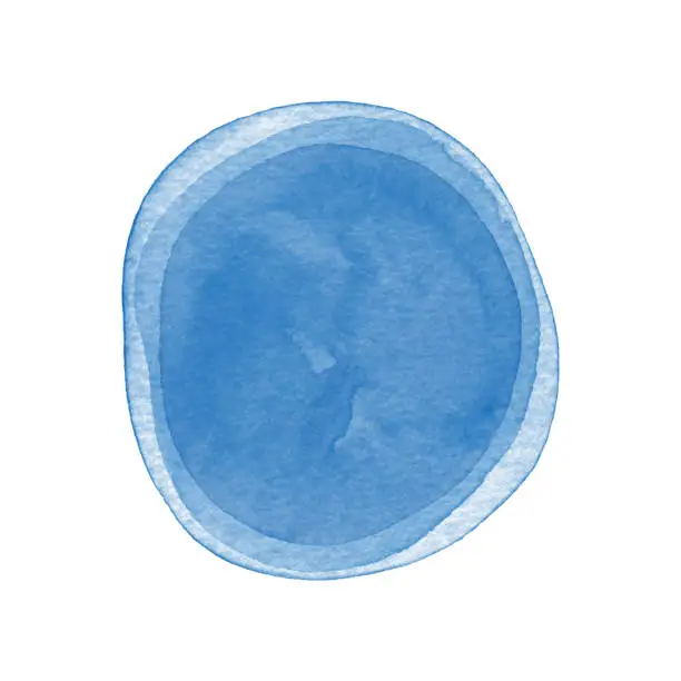 Vector illustration of Blue Round Shapes Watercolor Background
