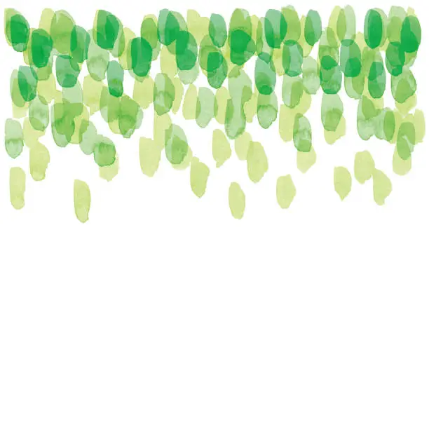 Vector illustration of Green Dots Watercolor Background