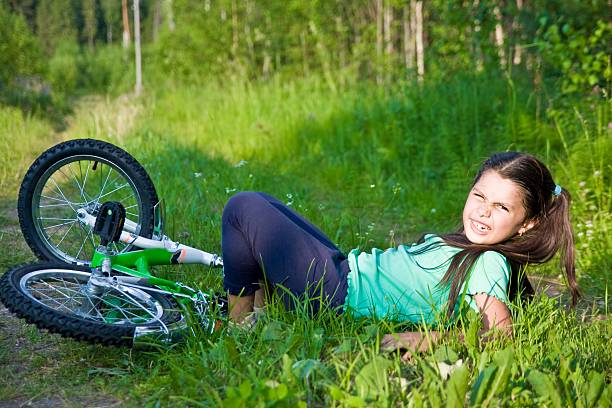 istock Girl fell from bike 158526215