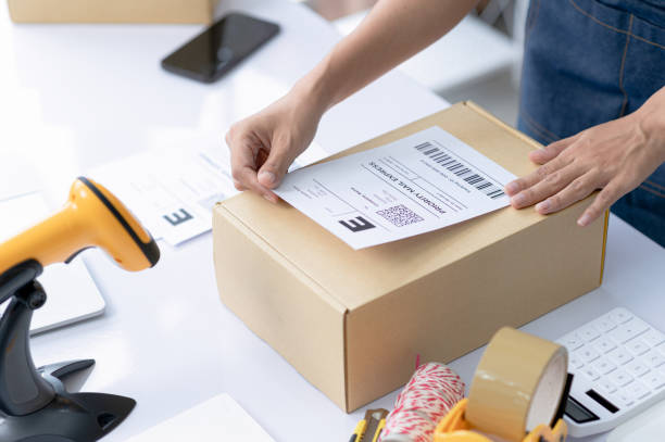 istock Online business, selling products online, parcel delivery, e-commerce. 1585313667