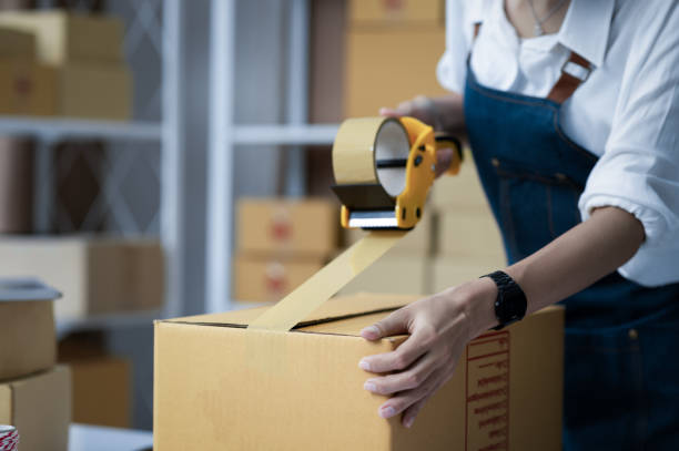istock Online business, selling products online, parcel delivery, e-commerce. 1585313679