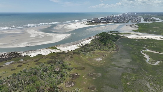 Waites Barrier Island and protected conservation area in South Carolina