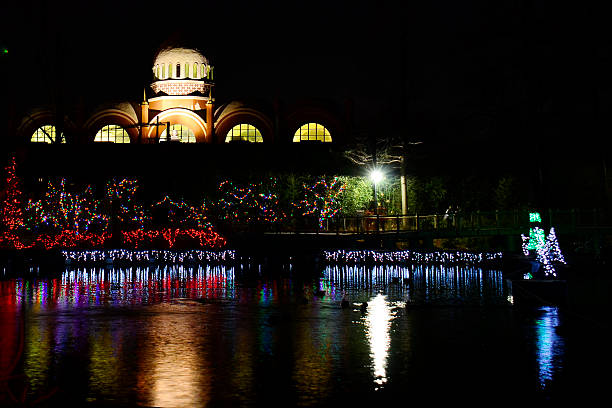 istock Holiday LIghts and Moorish Architecture 158533671
